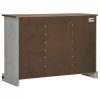 Komoda HALDEN 2 Drzwi przesuwne Biały 112x40x80 cm Drewno lite