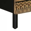 Szafka nocna, czarna, 50x33x62 cm, lite surowe drewno mango