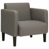 Sofa Fotel z Podłokietnikami Jasnoszary 54 cm Tkanina Kordowa
