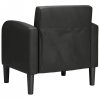 Sofa Fotel z Podłokietnikami Czarny 54 cm Skóra ekologiczna