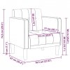 Sofa Fotel z Podłokietnikami Ciemnozielony 53 cm Tkanina