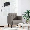 Sofa Fotel z Podłokietnikami Taupe 53 cm Tkanina