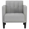 Sofa Fotel z Podłokietnikami Cloud Grey 53 cm Tkanina