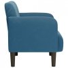 Sofa Fotel z Podłokietnikami Niebieski 54 cm Aksamit
