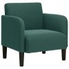 Sofa Fotel z Podłokietnikami Ciemnozielony 54 cm Aksamit