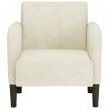 Sofa Fotel z Podłokietnikami Kremowy 54 cm Aksamit