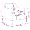 Sofa Fotel z Podłokietnikami Kremowy 55 cm Aksamit