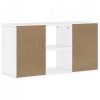 Szafka RTV „ODDA” Biała 79x24x40 cm Drewno lite Sosna