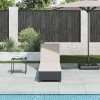 Leżak z poduszkami Czarny 55x200x25,5cm Polirattan