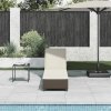 Leżak z poduszkami Brązowy 55x200x25,5cm Polirattan