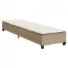 Leżak z poduszkami beżowy 55x200x25,5cm polirattan