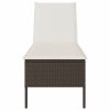 Leżak z poduszką Brązowy 55x200x44cm Polirattan