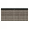 Ławka ogrodowa z poduszką Szara 110x40x44 cm Polirattan