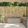Ławka ogrodowa z poduszką Jasnoszara 110x40x44 cm Polirattan