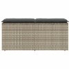 Ławka ogrodowa z poduszką Jasnoszara 110x40x44 cm Polirattan