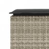 Ławka ogrodowa z poduszką Jasnoszara 110x40x44 cm Polirattan