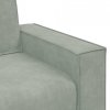 Sofa 3-osobowa, jasnoszara, 180 cm, tapicerowana aksamitem