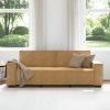 Sofa 3-osobowa, brązowa, 180 cm, tapicerowana aksamitem