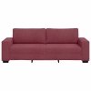 Sofa 3-osobowa, winna czerwień, 180 cm, tkaniną