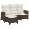 Rozkładana Sofa Ogrodowa z Poduszkami w Kształcie Litery L