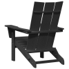 Krzesło Adirondack  Czarne 74.5x80.5x90 cm HDPE