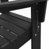 Krzesło Adirondack  Czarne 74.5x80.5x90 cm HDPE