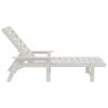 Leżak  Biały 53x162x98.5 cm HDPE