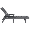 Leżak Słoneczny Jasnoszary 53x162x98.5 cm HDPE