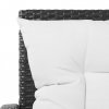5-cz. zestaw mebli do ogrodu, poduszki, rattan PE, czarny