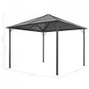 Altana ogrodowa z zadaszeniem, aluminiowa, 3 x 3 m, antracytowa