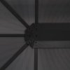 Altana ogrodowa z zasłonami, aluminiowa, 4 x 3 x 2,6 m, czarna