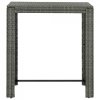 Ogrodowy stolik barowy, szary, 100x60,5x110,5 cm, polirattan