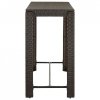 Ogrodowy stolik barowy, brązowy, 140,5x60,5x110,5 cm, rattan PE