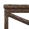 Ławka ogrodowa, 80 cm, polirattanowa, brązowa