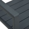 Ławka ogrodowa, 120 cm, szara, HDPE o wyglądzie drewna