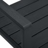 Ławka ogrodowa, 120 cm, czarna, HDPE o wyglądzie drewna