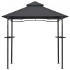 Altanka nad grill, 240x150x255 cm, antracytowa, stal