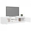 Szafka pod TV z oświetleniem LED, biała, 140 x 40 x 35,5 cm