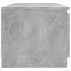 Szafka pod TV z LED, szarość betonu, 140x40x35,5 cm