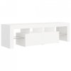Szafka pod TV z oświetleniem LED, biała, 140x36,5x40 cm