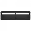 Szafki pod TV z oświetleniem LED, 2 szt., czarne, 75x35x40 cm