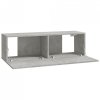 Szafki ścienne pod TV, 2 szt., betonowa szarość, 100x30x30 cm