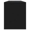 Szafka pod TV, czarna, 130x35x50 cm, materiał drewnopochodny