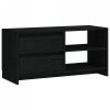 Szafka pod telewizor, czarna, 80x31x39 cm, lite drewno sosnowe