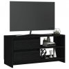 Szafka pod telewizor, czarna, 80x31x39 cm, lite drewno sosnowe