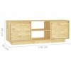 Szafka pod telewizor, 110x30x40 cm, lite drewno sosnowe