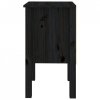 Szafki nocne, 2 szt., czarny, 40x35x61,5cm, lite drewno sosnowe