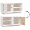 Szafka pod telewizor, biała, 80x35x40,5 cm, lite drewno sosnowe
