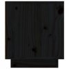 Szafka pod TV, czarna, 110x35x40,5 cm, lite drewno sosnowe