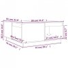 Stolik kawowy, szary, 80x81x36,5 cm, lite drewno sosnowe